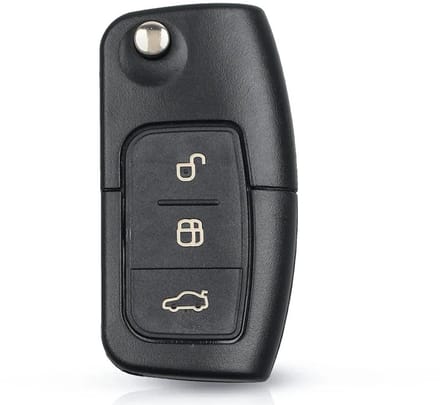 XEOD Autosleutelbehuizing - sleutelbehuizing auto - sleutel - Autosleutel / Geschikt voor: Ford 3 knops klap sleutel