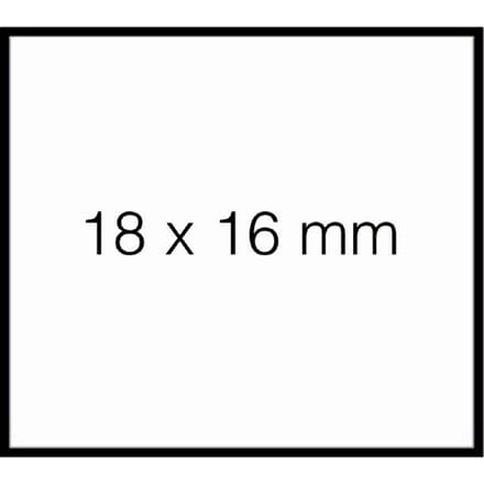 Prijsetiket 18x16mm Sato Duo 16 afneembaar wit