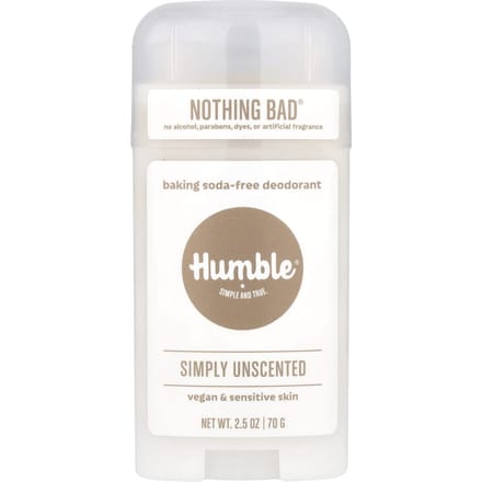 Humble Brands, Baking Soda-Free Deodorant, Simply Unscented, 2.5 oz (70 g) white