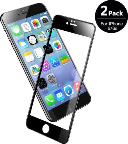 2x Screenprotector Full Tempered Glass Glazen Gehard Screen Protector 2.5D 9H (0.3mm) - Geschikt voor: iPhone 6 Plus / 6S Plus