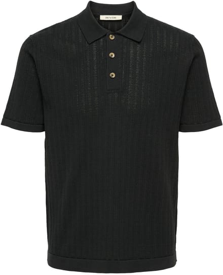 ONLY&SONS - ONSMOON REG 12 SS POLO KNIT NOOS - Heren - Polo's