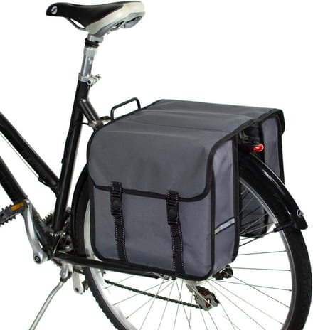 Candala Classic - Dubbele Fietstassen Voor Achterfietsdragers (Grijs)