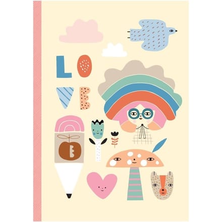 Petit Monkey notitieboek Rainbow Girl