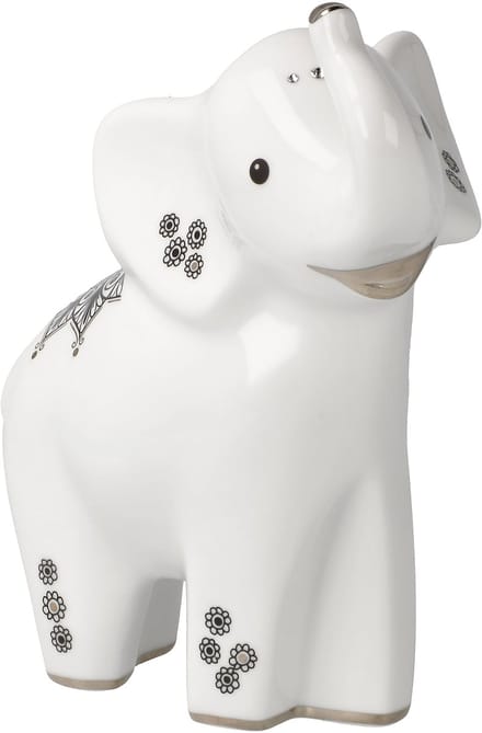 Goebel - Elephant | Decoratief beeld Roho | Porselein - 16cm - olifant - met kristal