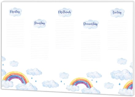 Regenboog schrijfonderlegger, blanco