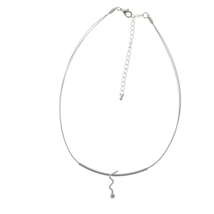 Behave - Ketting - Dames - Zilver kleur - Minimalistisch - Abstract Design - 40 cm