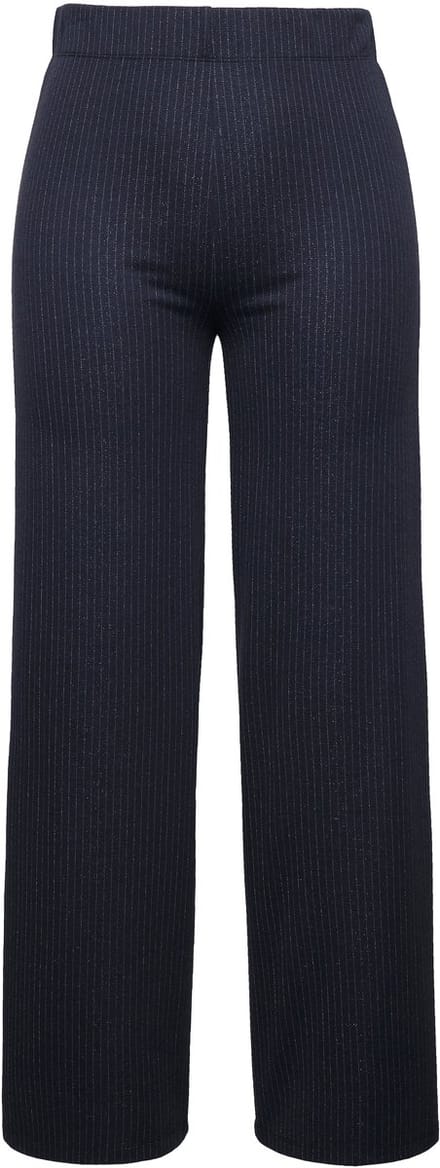 Studio Untold - Dames - Instapbroek wijde pijp krijtstrepen - Navy - Maat 42