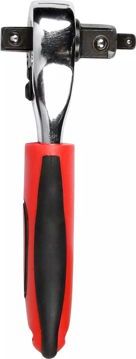 Hofftech Universele stubby ratelsleutel - 3 in 1 - 72 tands - 135 mm - ergonomische greep