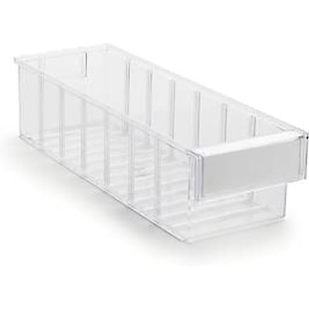 Magazijnlade serie 4015 Treston - polystyreen - L 400 x B 132 x H 100 mm - 3,2 l - transparant