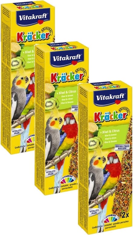 Vitakraft Valkparkiet Kracker 2 stuks - Vogelsnack - 3 x Kiwi