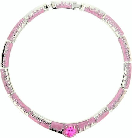 Behave - Roze ketting met steen - Nikkelvrij - Modeketting 42 cm