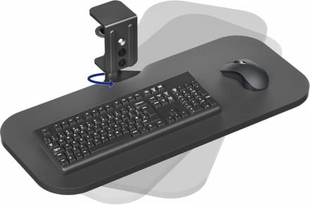 Ergonomische Draaibare Toetsenbordlade voor Onder het Bureau met Stevige Klem