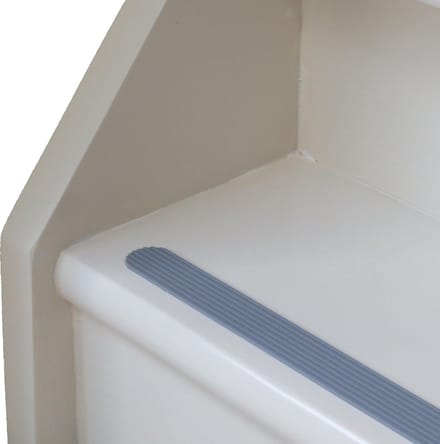 Antisliprubbertape - trap antislip met ronde kanten - grijs - 10 meter lang - 28mm breed
