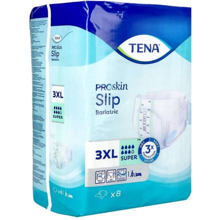 Tena Proskin Slip Super 3XL (Bariatrisch) - 1 pak van 8 stuks