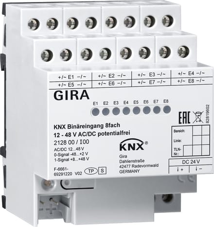 Gira KNX DIN-rail binair ingangsbussysteem - 212800