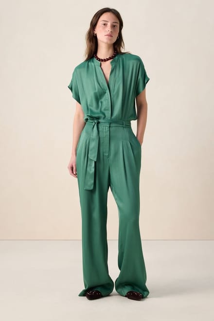 Sissy-Boy - Groene jumpsuit met open rug