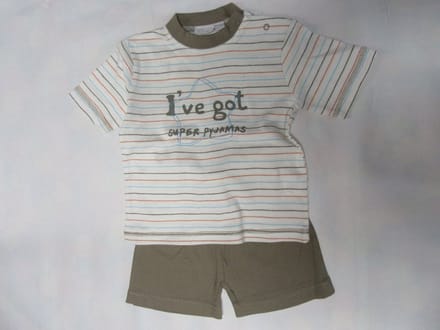 Wiplala - Zomer pyjama - Streep wit /bruin  - I've got...  - 4 jaar  104