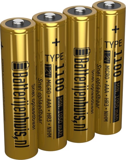 AAA 1100mAh Oplaadbare Batterijen 4x