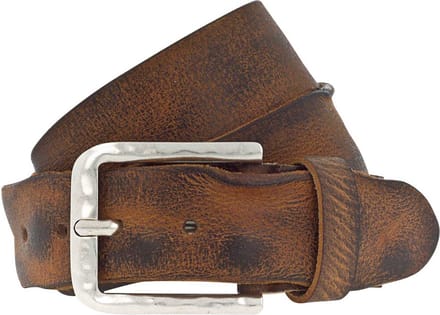 Vanzetti Leren Riem Denim Love 40mm Full Leather Belt W100 Cognac Bruine