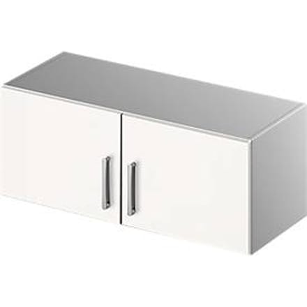 Schäfer Shop Genius Opzetkast TETRIS SOLID, stalen romp, 1 ordnerhoogte, B 1000 mm, wit/blank aluminium