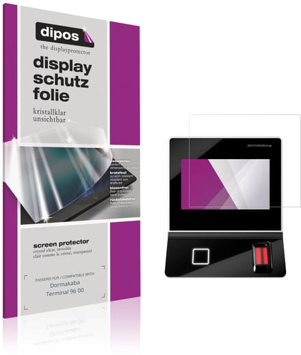 dipos – 4x Beschermfolie geschikt voor Dormakaba Terminal 96 00 | Krasbestendige & heldere Screenprotector Ultra-Thin