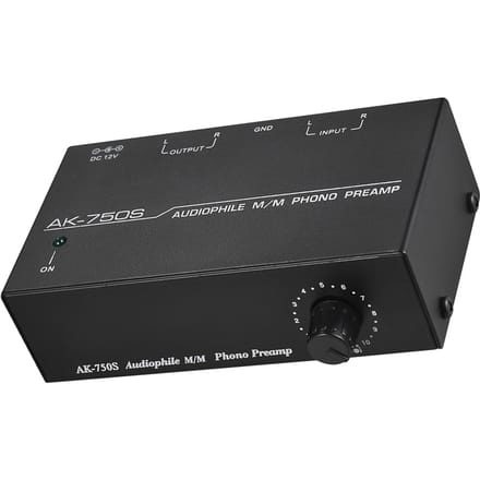 Audiofiele M/M Phono-voorversterker Voorversterker met niveauregeling RCA-ingangs- en uitgangsinterfaces EU Plug zwart