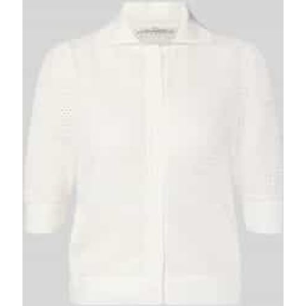 Gebreid vest met polokraag en 1/2-mouw