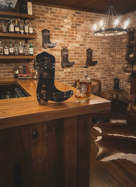 Cowboy Laars Oakwood, Decoratie, Mancave, Whisky, Vaderdag, Cadeau