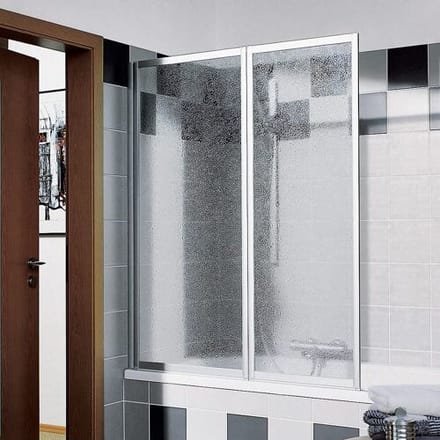 Kermi Vario 2000 folding wall 2-leaf on bath 100 x 140 cm V2TS10751412K