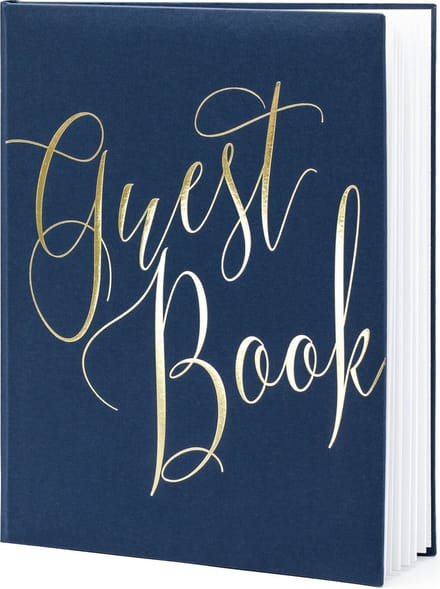 Gastenboek Navy & Gold