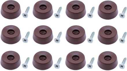 Antislip Rubber Dopjes Rond Bruin Set van 12 voor Stoel Tafel en Meubels