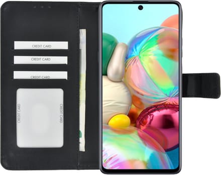 Samsung Galaxy A52 Hoesje - Samsung Galaxy A52 Full Screenprotector - Samsung A52 Hoes Wallet Bookcase Zwart + Full Screenprotector