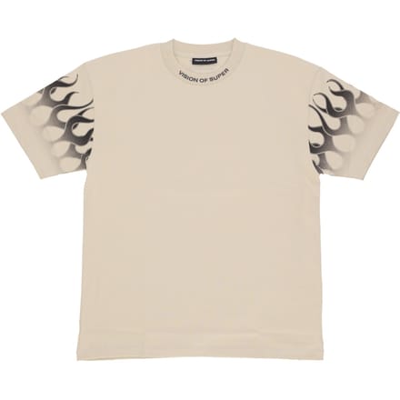 Flames Tee Heren T-shirt Zand/zwart