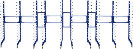 Combi spray droogrek trolley - blauw - 181,5 cm - x5+4 connectoren