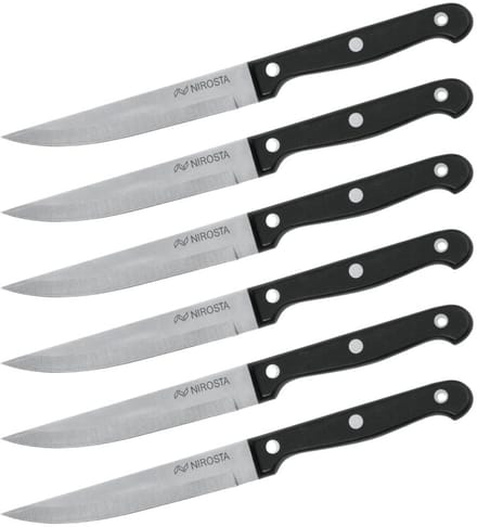 Set van 6 Nirosta Mega steakmessen 21 cm