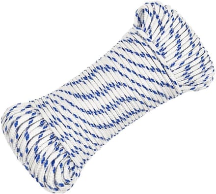 Boot touw - Scheepstouw Polyester - Vastleggen Boot - Weerbestendig Polypropeen - 100 meter 3 mm - Wit