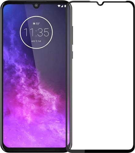 Shop4 - Motorola One Zoom Glazen Screenprotector - Edge-To-Edge Gehard Glas Transparant