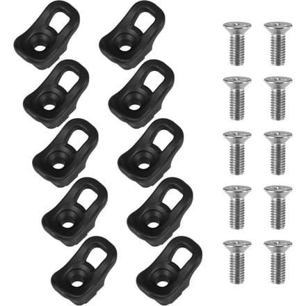 10-Pack kajakoogje, bevestigingslus, dekbevestiging, bungeekoordset, uitrusting, pad, oog zwart