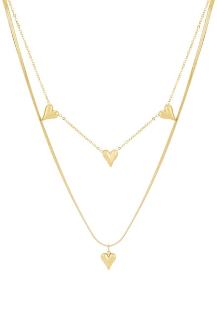 Heart to heart ketting - roestvrijstaal - yehwang