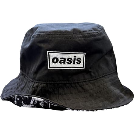 Chapeau seau réversible logo Oasis Definitely Maybe One Size noir