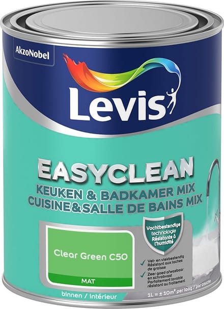 Levis - Easyclean Keuken & Badkamer Mix - Clear Green C50 - Mengverf - 1 L