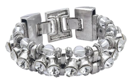 Behave - Armband - imitatie suède met steentjes - boho chic stijl