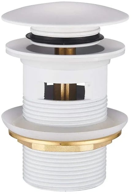 DutchLine Afvoerplug - Luxe Overloop Waste – Mat wit
