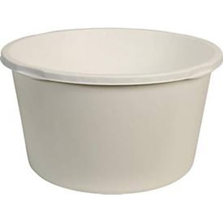 GRIPLINE mortelemmer 65L, kunststof, versterkt, wit, 4 handgrepen, L-schaal