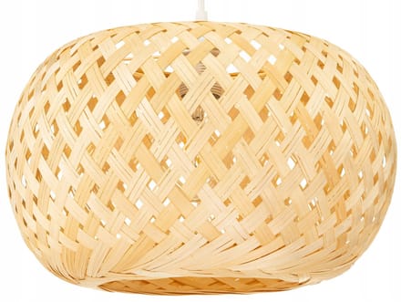 Bamboe Hanglamp Wit Boho 35cm - Natuurlijk en Stijlvol