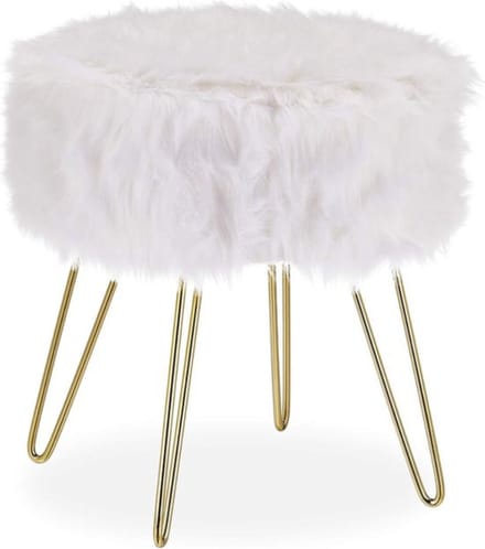 Thuys - Make up Stoel - Kaptafel Kruk - Visagie - Wit