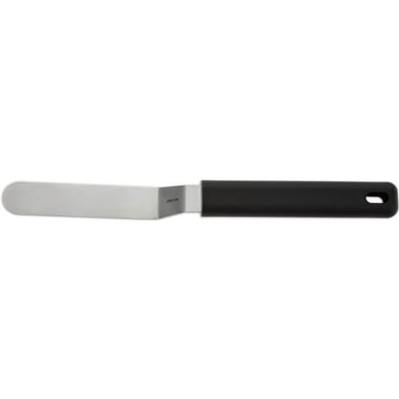 Spatule coudée avec lame en acier inoxydable manche noir-9cm