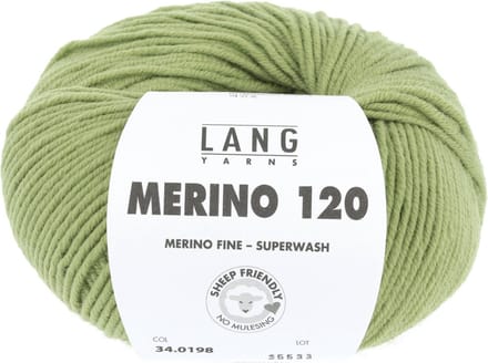 Lang Yarns Merino 120 - 198 limoen - Merinowol Garen