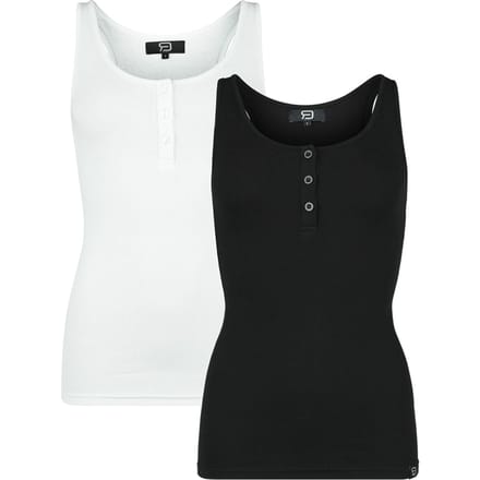 R.E.D. by EMP Top - Basic Double Pack - S tot XXL - voor Vrouwen - zwart-wit