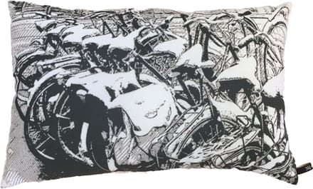 MA-FEELING Sierkussen Bikes (Grijs, 60x40 cm) - Uniek cadeau - Handgemaakt - Duurzaam